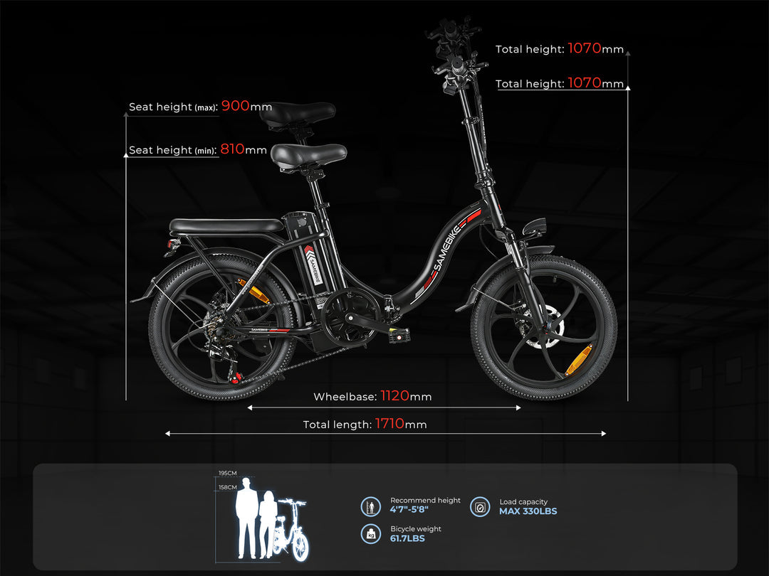 SAMEBIKE CY20 Elektrofahrrad 350W 12Ah